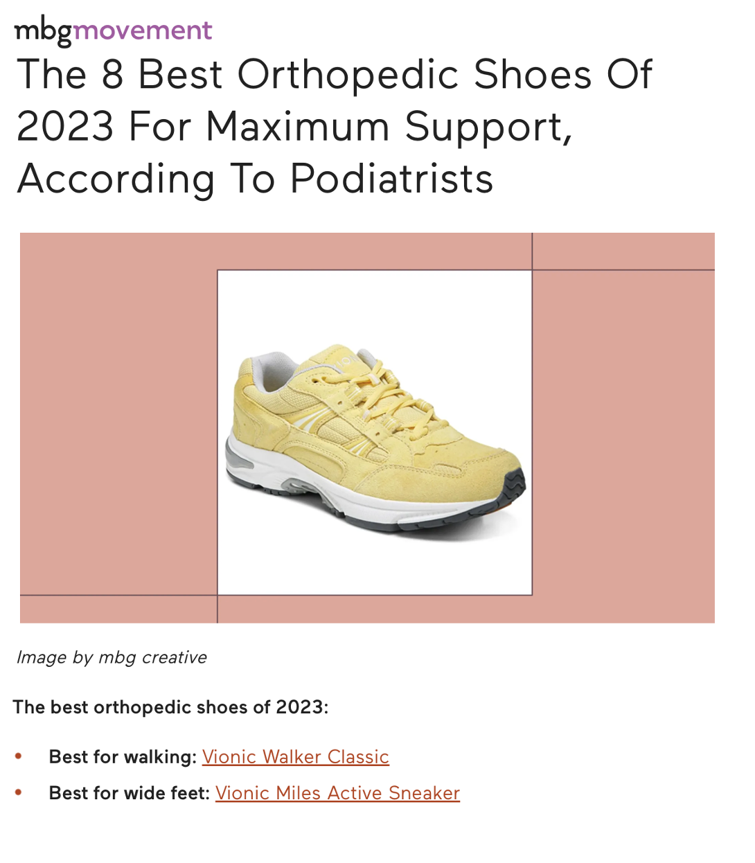 The 8 Best Orthopedic Shoes Of 2023 For Maximum Support According To Podiatrists Vionic In 5478